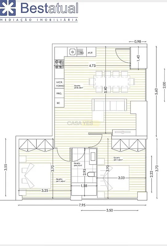 Apartamento T1 em Bougado (São Martinho e Santiago), €215.000