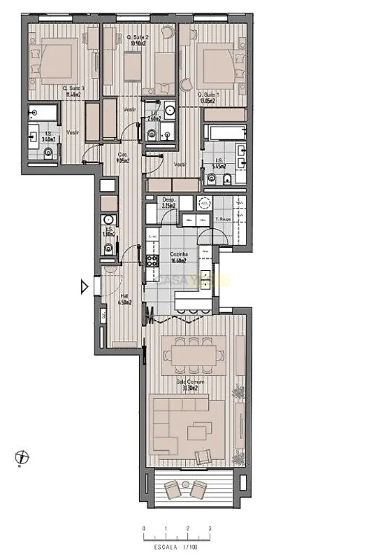 Apartamento T3 à venda em Avenidas Novas, Lisboa — foto 10