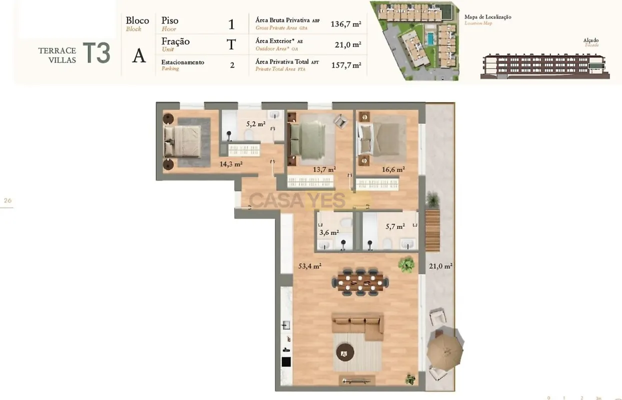 Apartamento T3 à venda em Luz de Tavira e Santo Estêvão, Tavira — foto 22