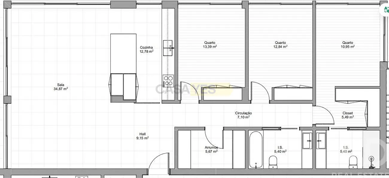 Apartamento T3 à venda em São Martinho do Porto, Alcobaça — foto 6