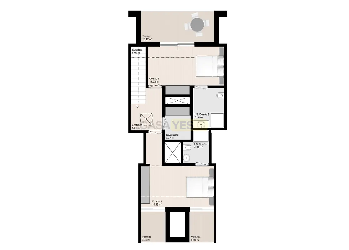 Apartamento T2 à venda em Gulpilhares e Valadares, Vila Nova de Gaia — foto 3