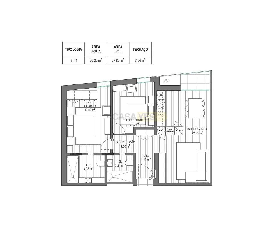 Apartamento T1 à venda em Santa Joana, Aveiro — foto 19