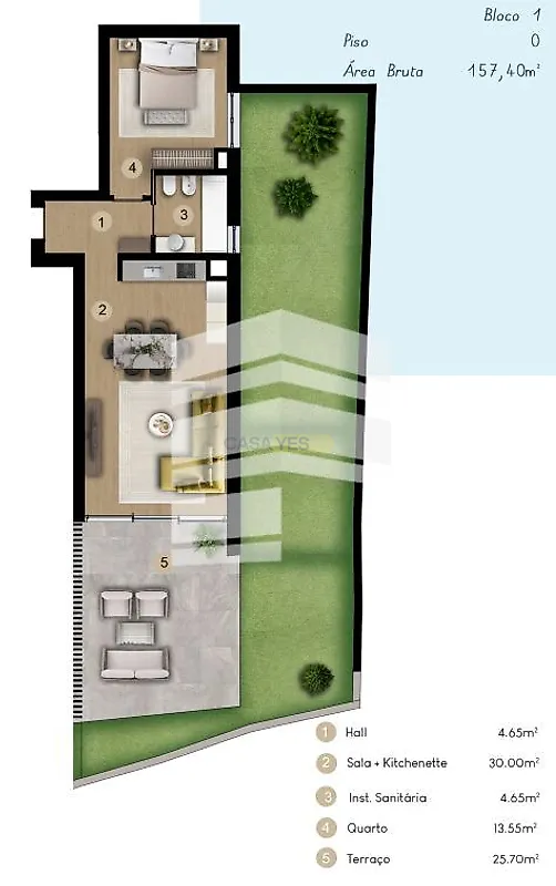 Apartamento T1 à venda em São Martinho, €460.000