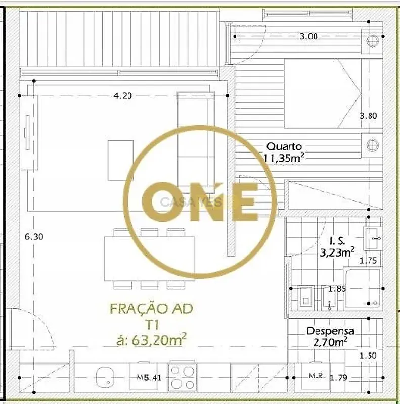 Apartamento T1 à venda em Vila Nova de Famalicão e Calendário, Vila Nova de Famalicão — foto 2