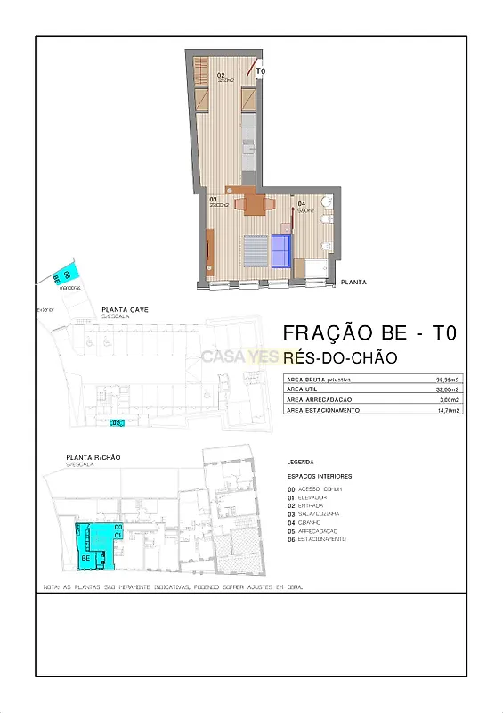 Apartamento T0 em Ovar, São João, Arada e São Vicente de Pereira Jusã, €130.000
